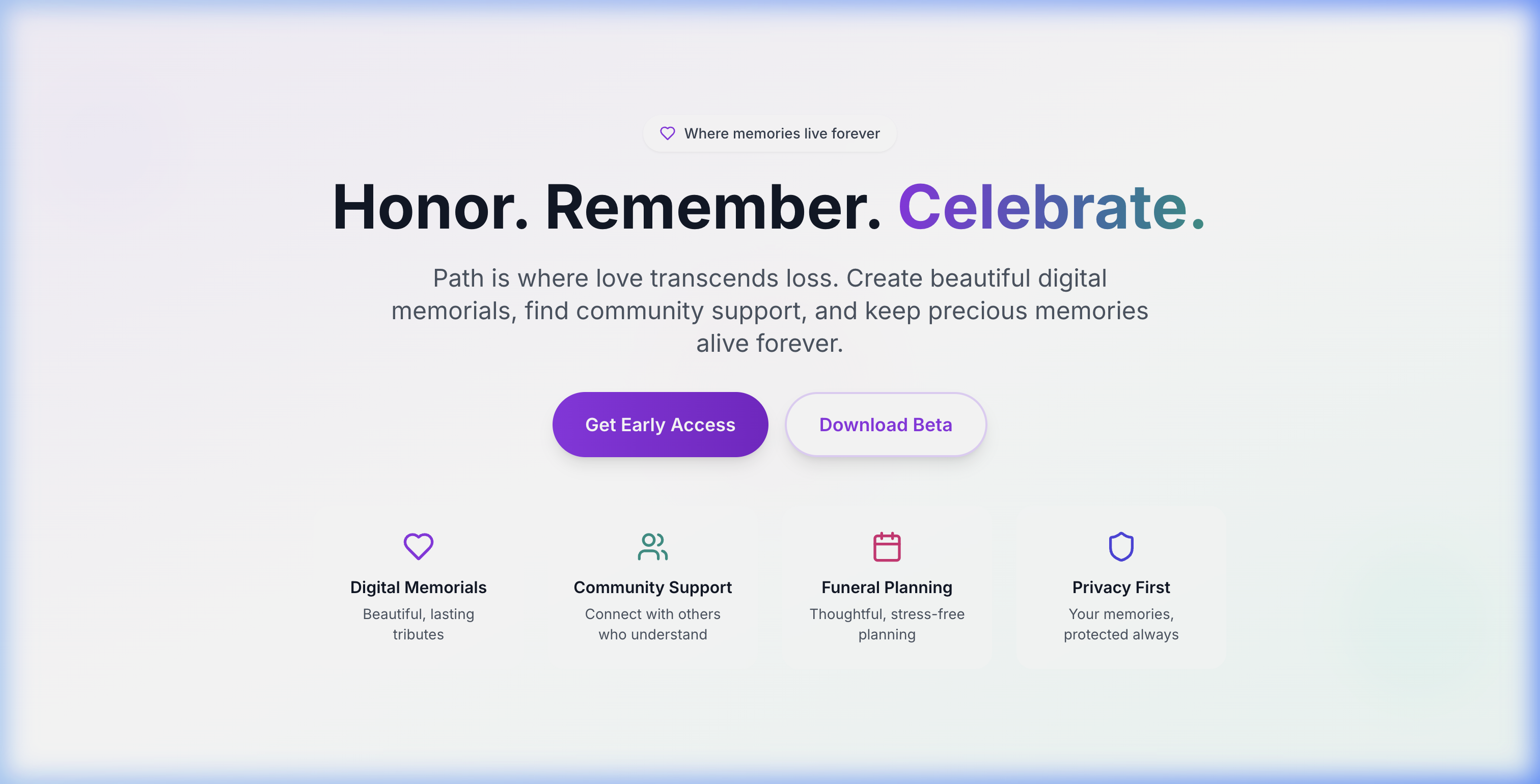 CherishPath - A compassionate digital sanctuary to honor, remember, and celebrate loved ones.